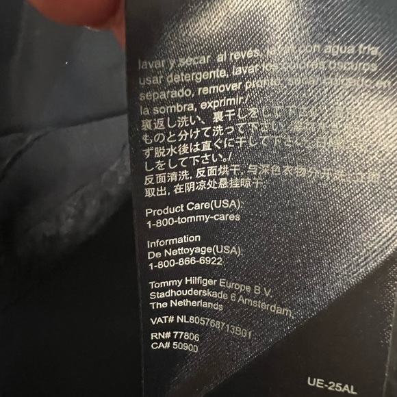 Tommy Hillfiger A-Line Midi Length  Short Sleeve Lace Detail Navy Blue Dress 2 - Picture 8 of 13